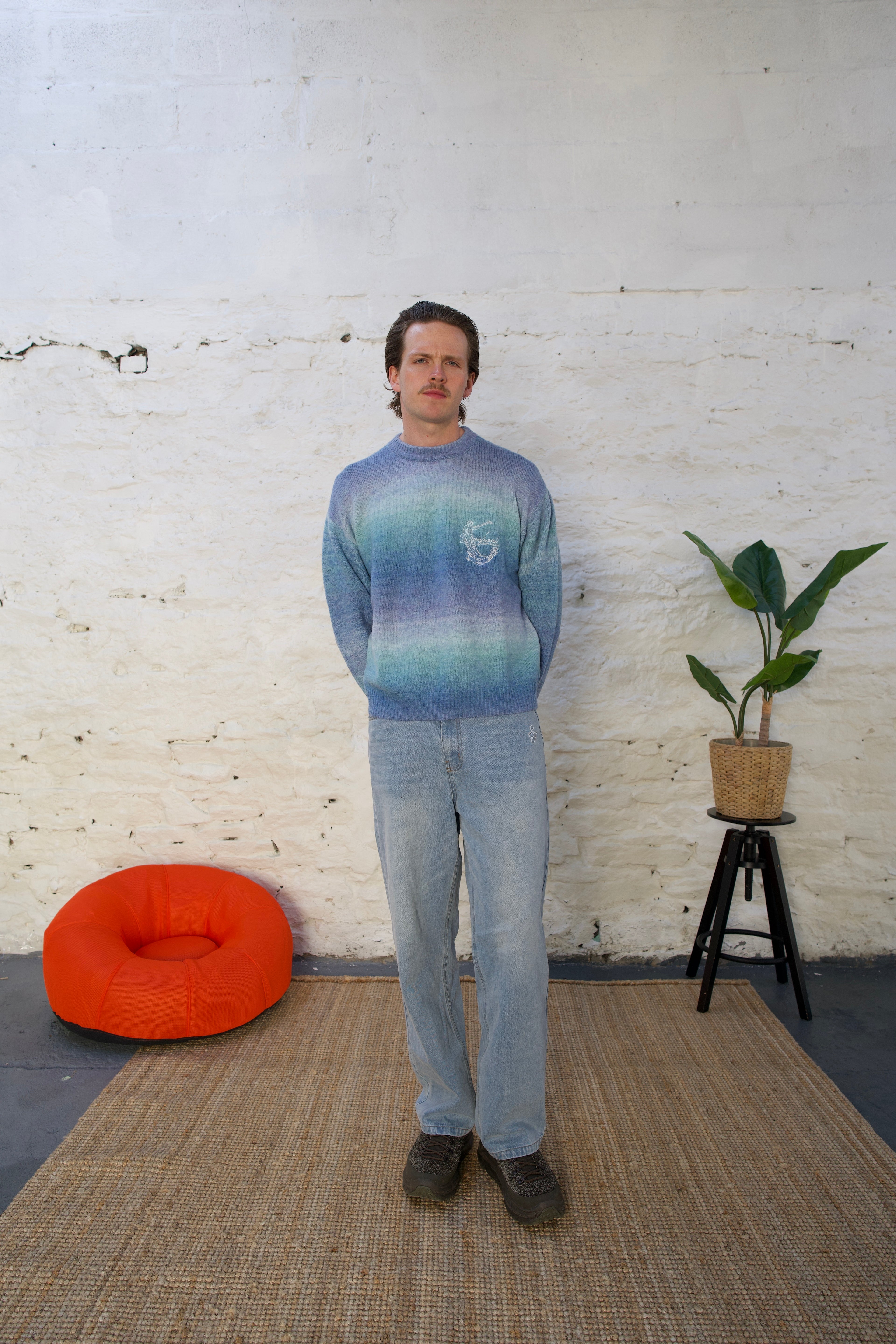 Ombré Mohair Knit (Blue)