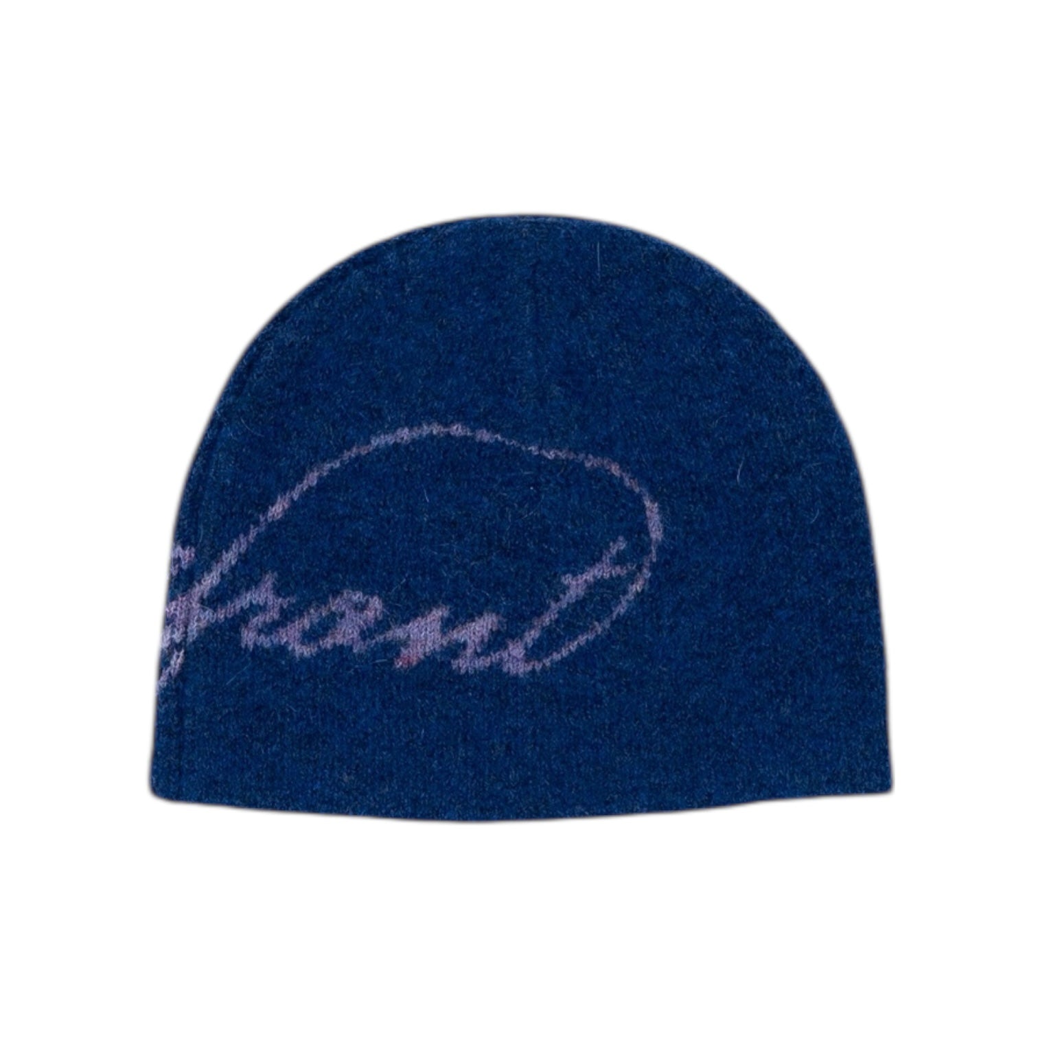 Script Mohair Skull Beanie (Cobalt)