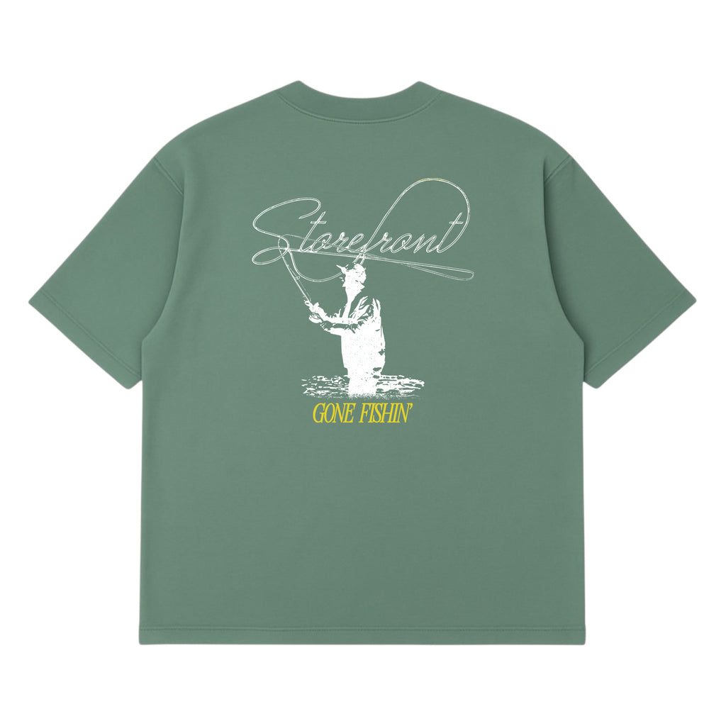 Gone Fishin' T-Shirt (Sage Green)