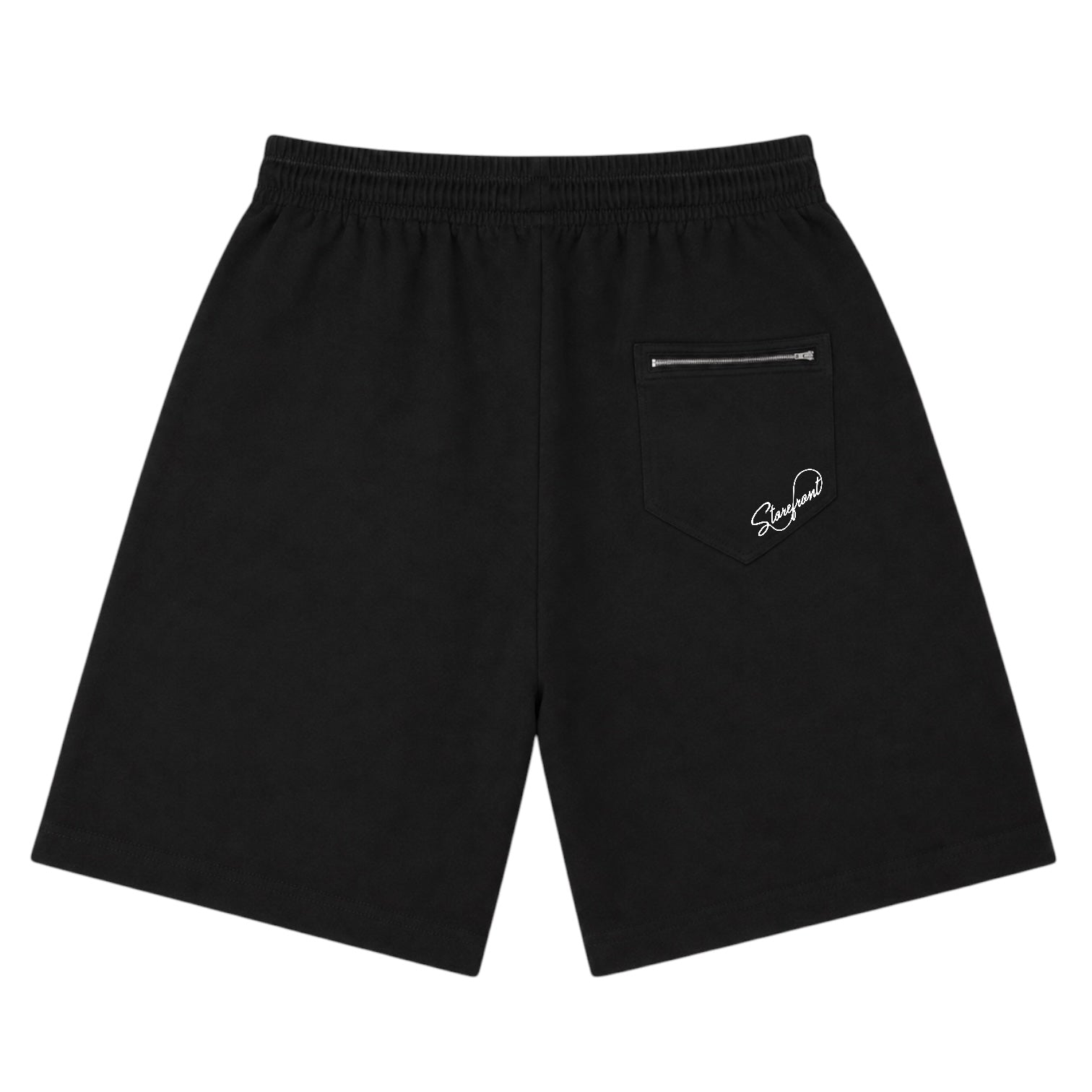 Mini-Script Cotton Shorts (Black)