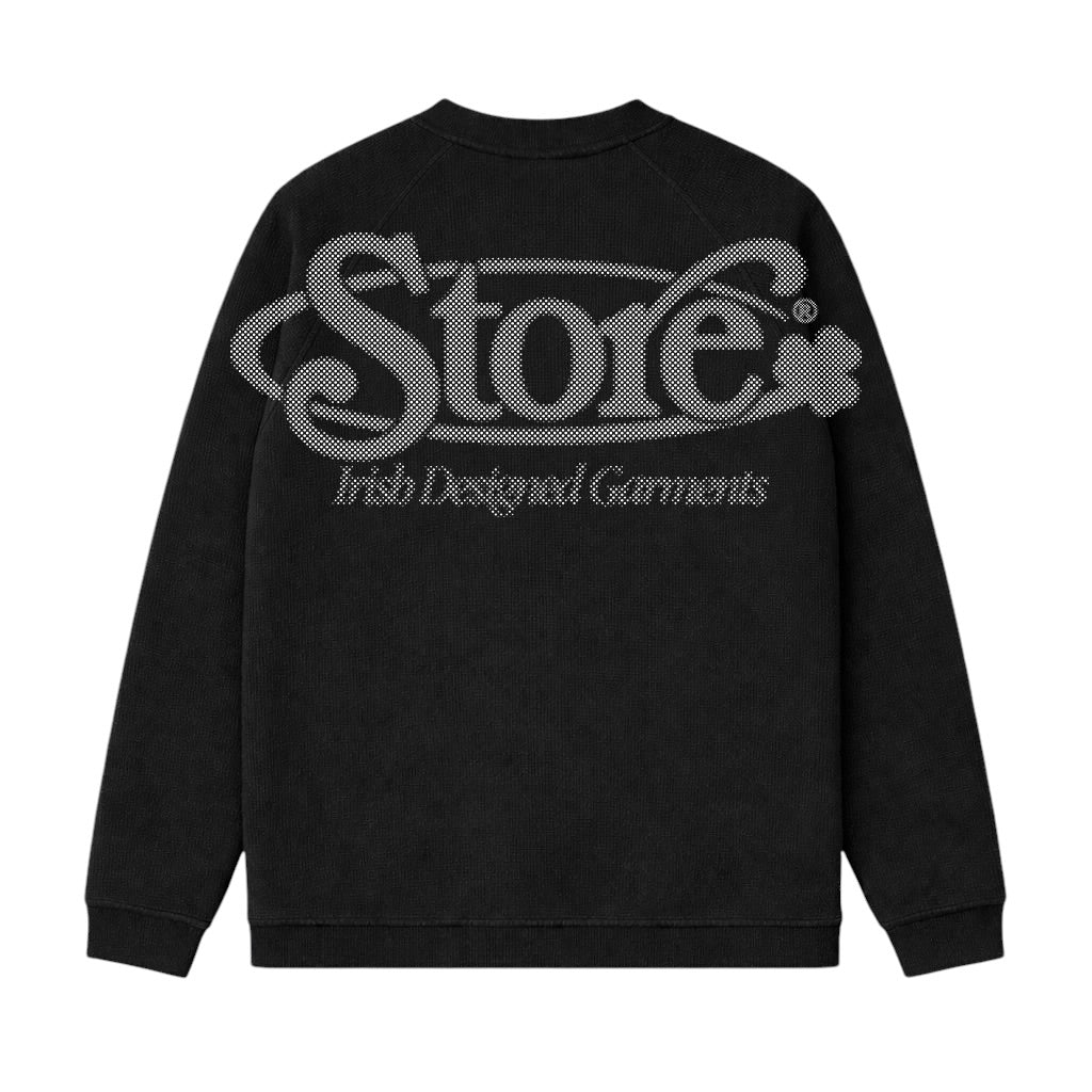 Three Leaf Halftone Waffle (Black)