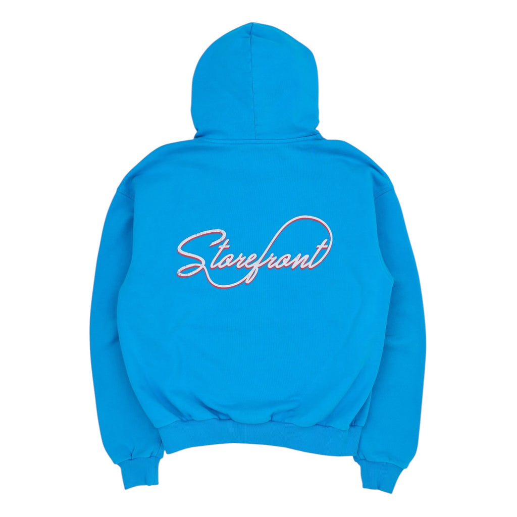 Vintage Script Hoodie (Washed Azure)