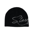 Script Mohair Skull Beanie (Black)