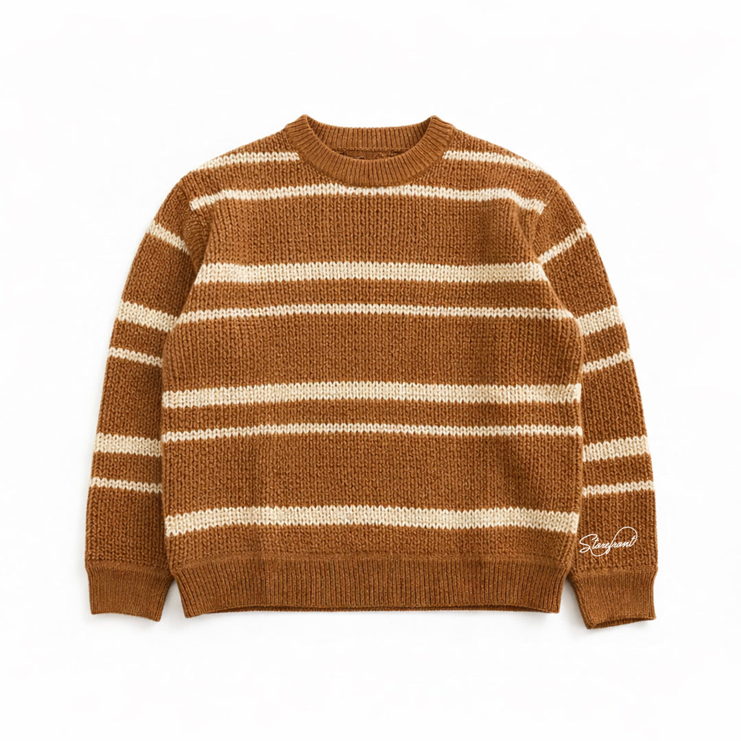 Script Stripe Knit (Brown)