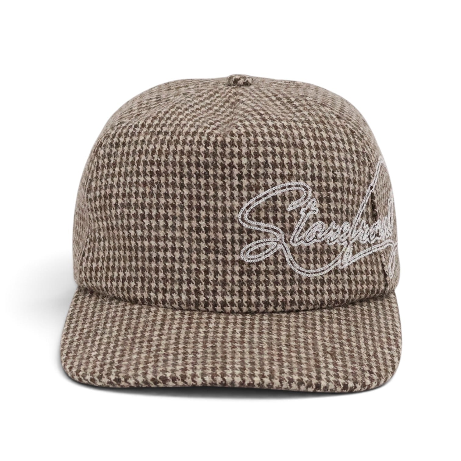 Script Houndstooth Cap (Brown)
