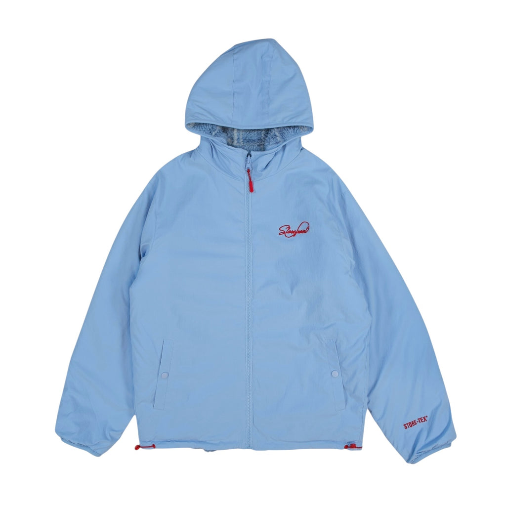 Reversible Sherpa Jacket (Blue Plaid)