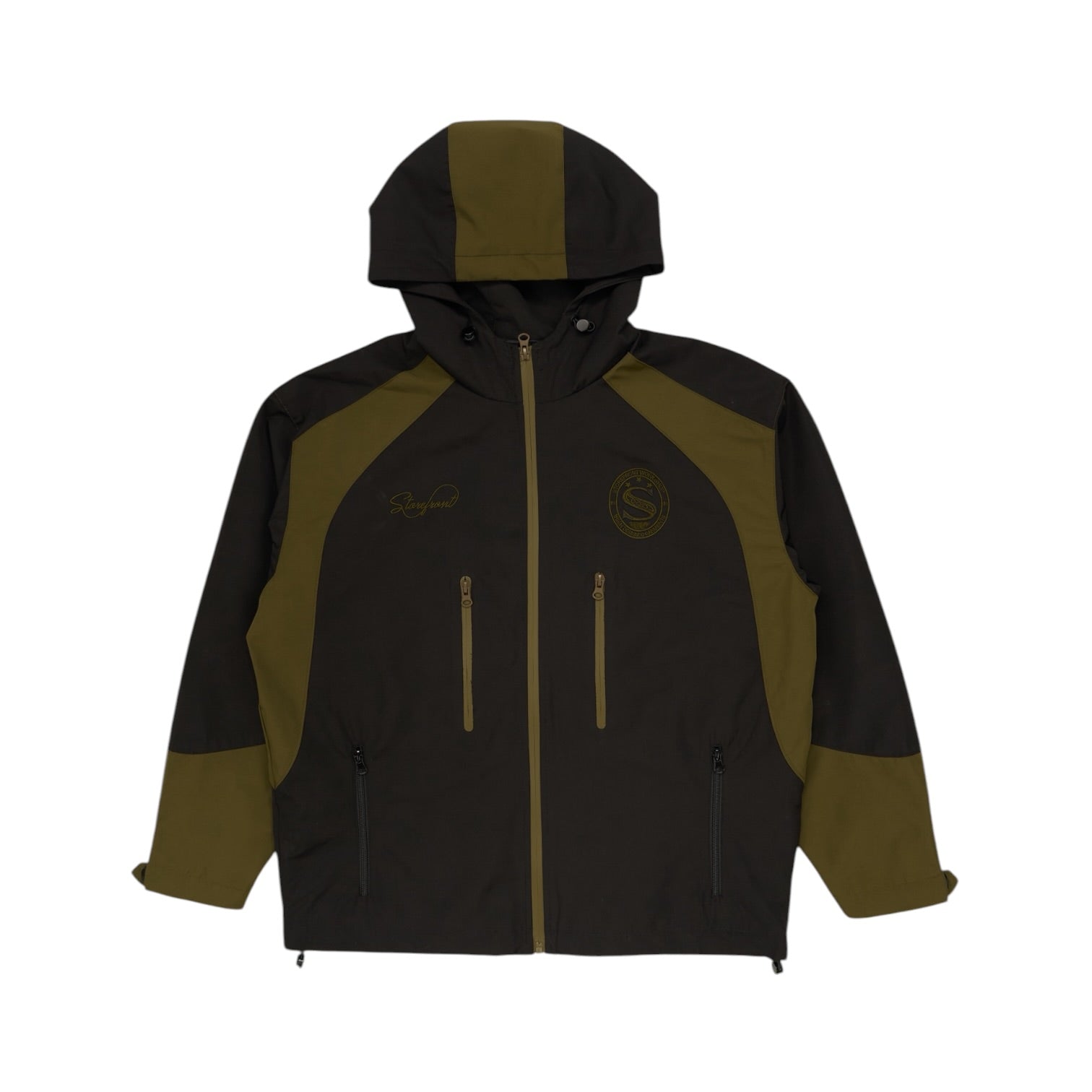 Club Technical Waterproof Jacket (Black/Olive)