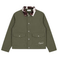 Cow Collar Canvas Jacket (Olive)