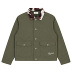 Cow Collar Canvas Jacket (Olive)