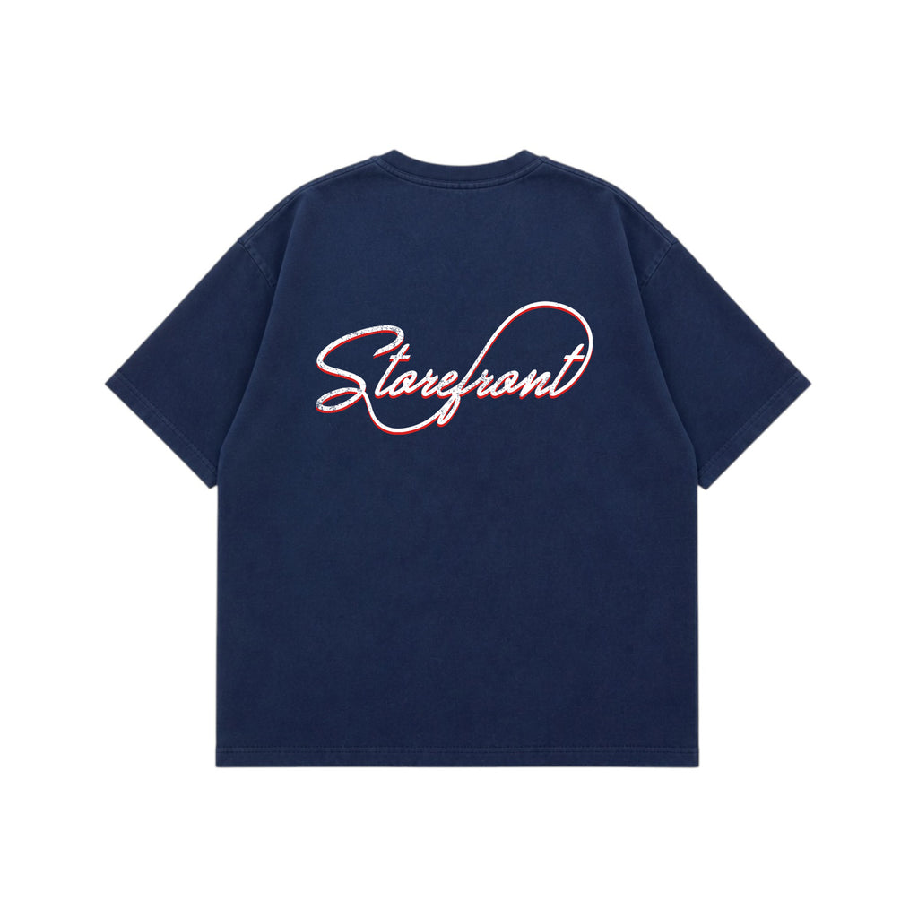 Vintage Script T-Shirt (Washed Navy)