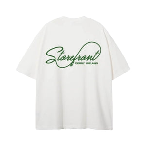 Script Logo Tee (White/Green)