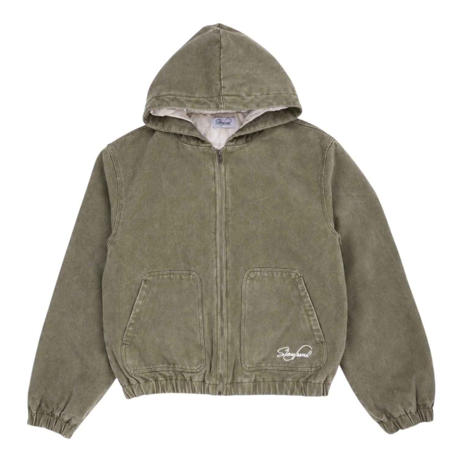 Duck Canvas Zip Up Hoodie (Washed Green)