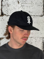 Star 6 Panel Cap (Black)