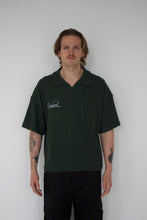 Load image into Gallery viewer, Waffle Knit Polo Shirt (Dark Green)
