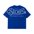 Three Leaf Halftone T-Shirt (Cobalt Blue)