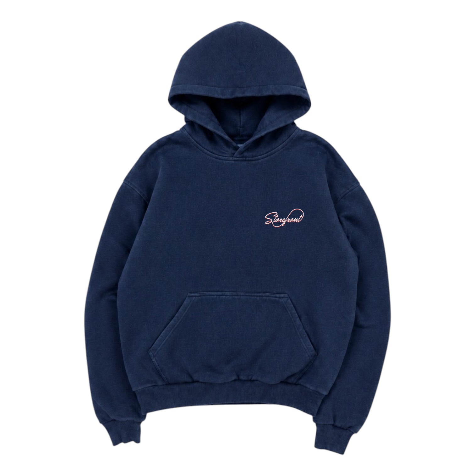Vintage Script Hoodie (Washed Navy)