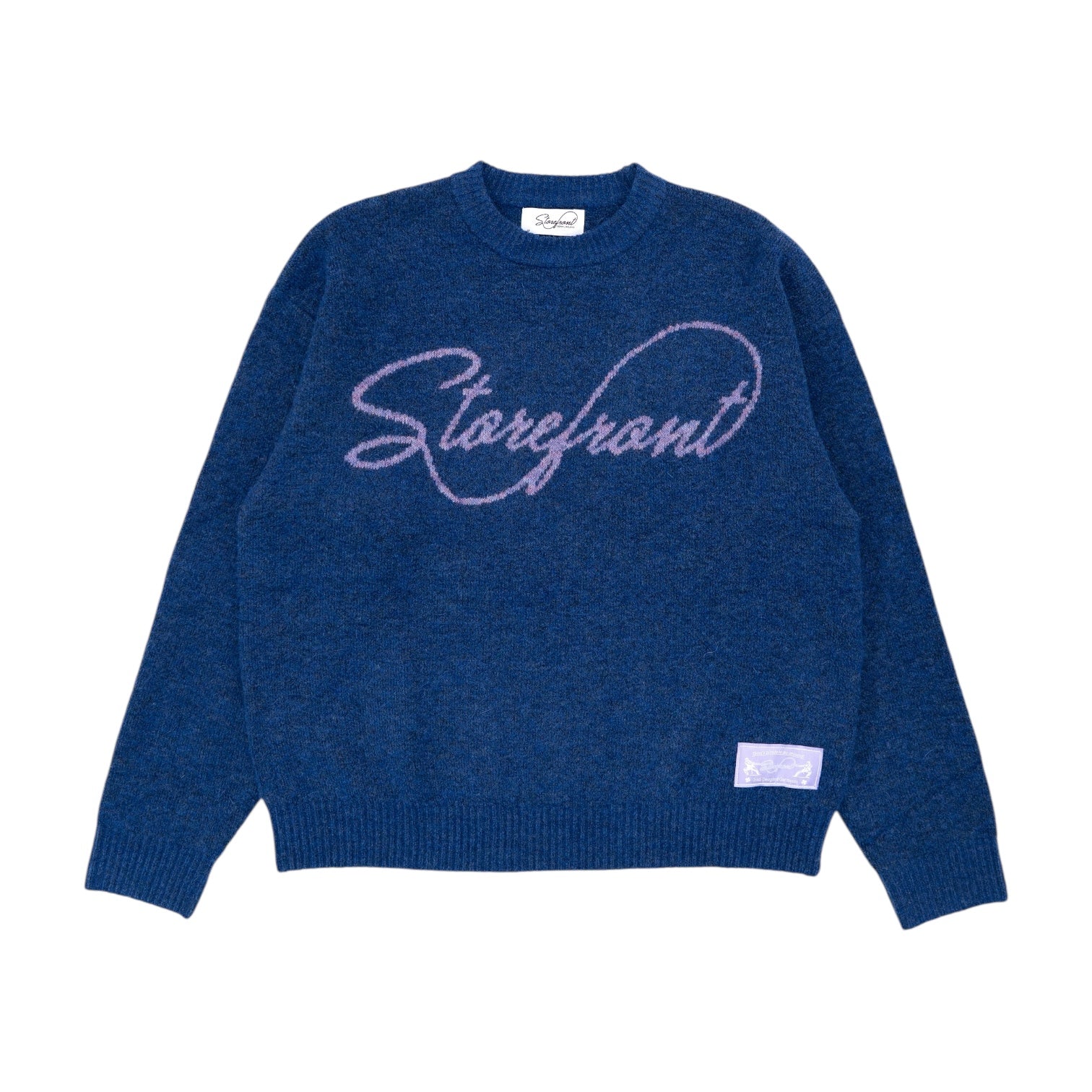 Script Mohair Knit (Cobalt)