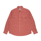 Script Poplin Flannel Shirt (Red)