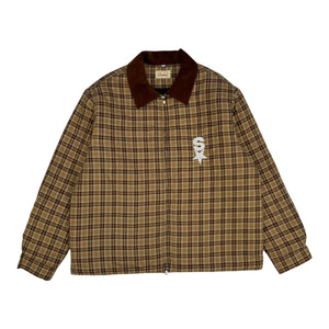 ‘Star’ Lined Flannel Overshirt (Sandstone Brown)