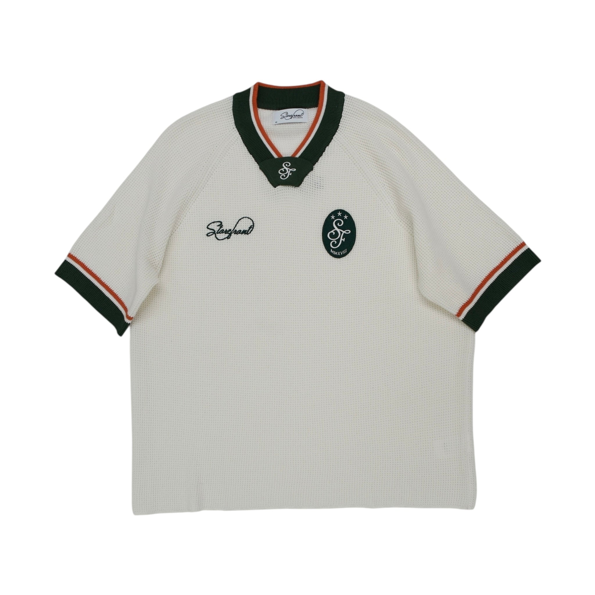 Waffle Jersey Knit Short Sleeve (Off White)