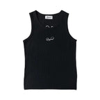 Script Waffle Tank Top (Black)