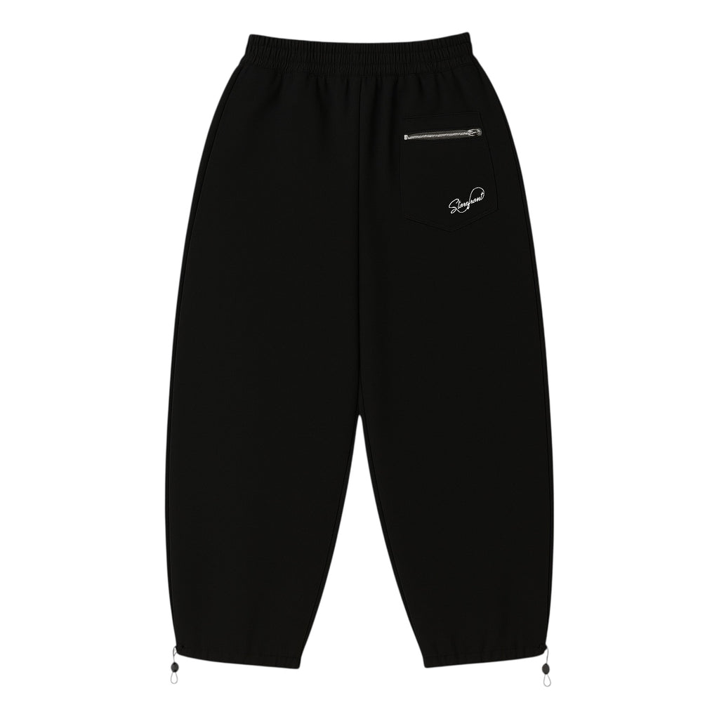 Mini-Script Open Cuff Joggers (Black)