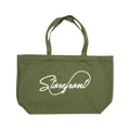 Script Canvas Big Tote (Olive)