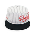 Script Pillbox Cap (White)