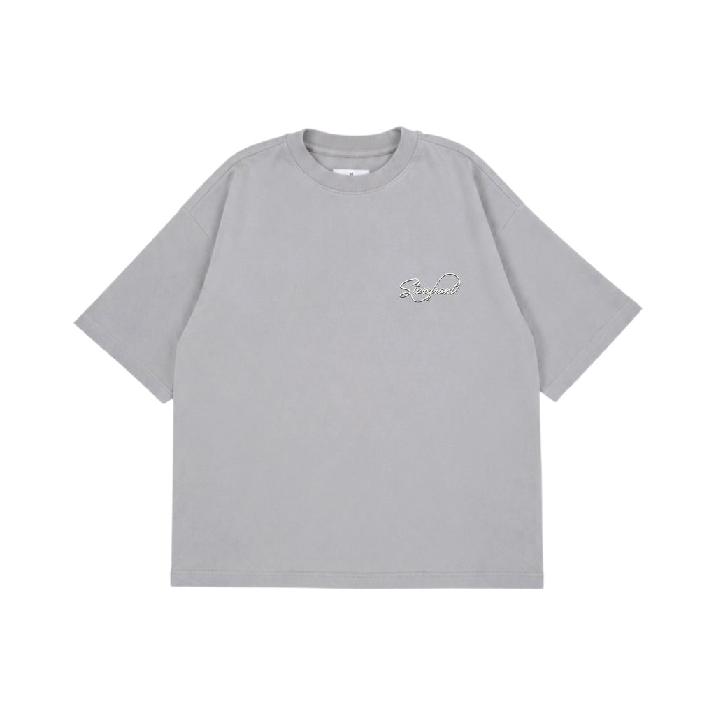 Vintage Script T-Shirt (Washed Grey)