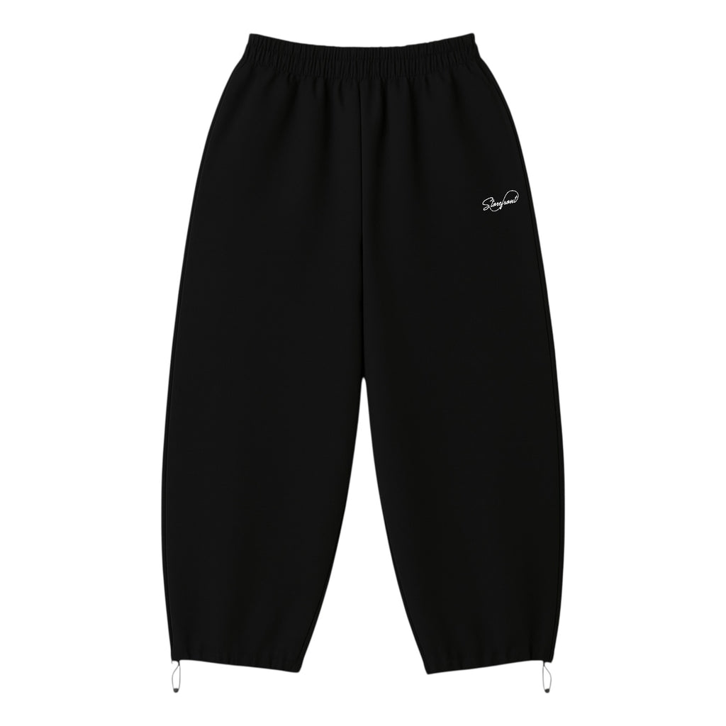 Mini-Script Open Cuff Joggers (Black)