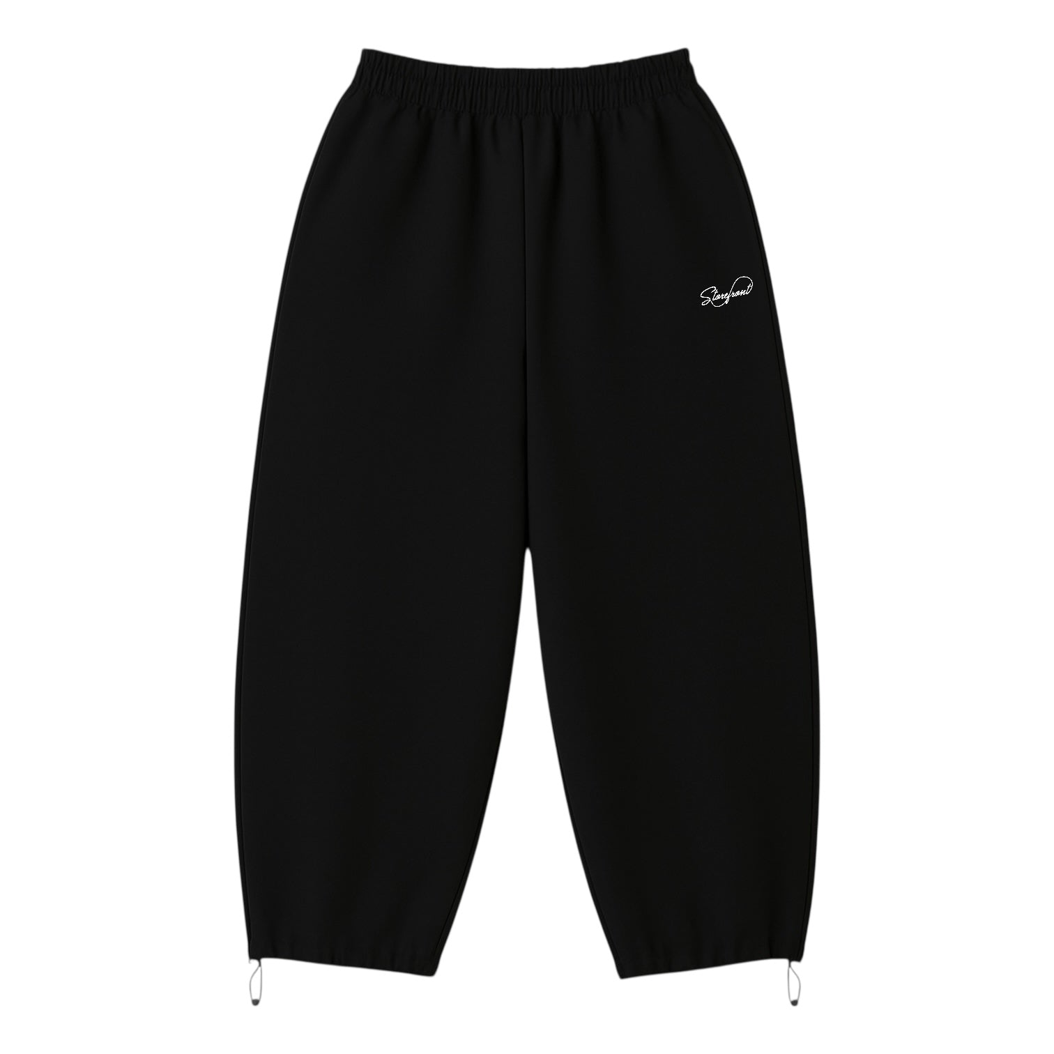 Mini-Script Open Cuff Joggers (Black)