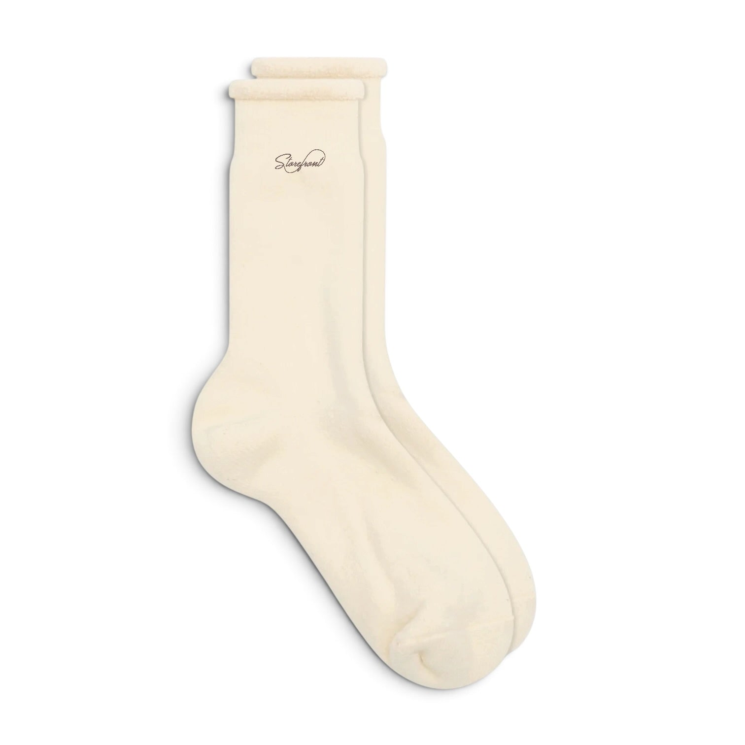 Script Slub Socks (Ivory)