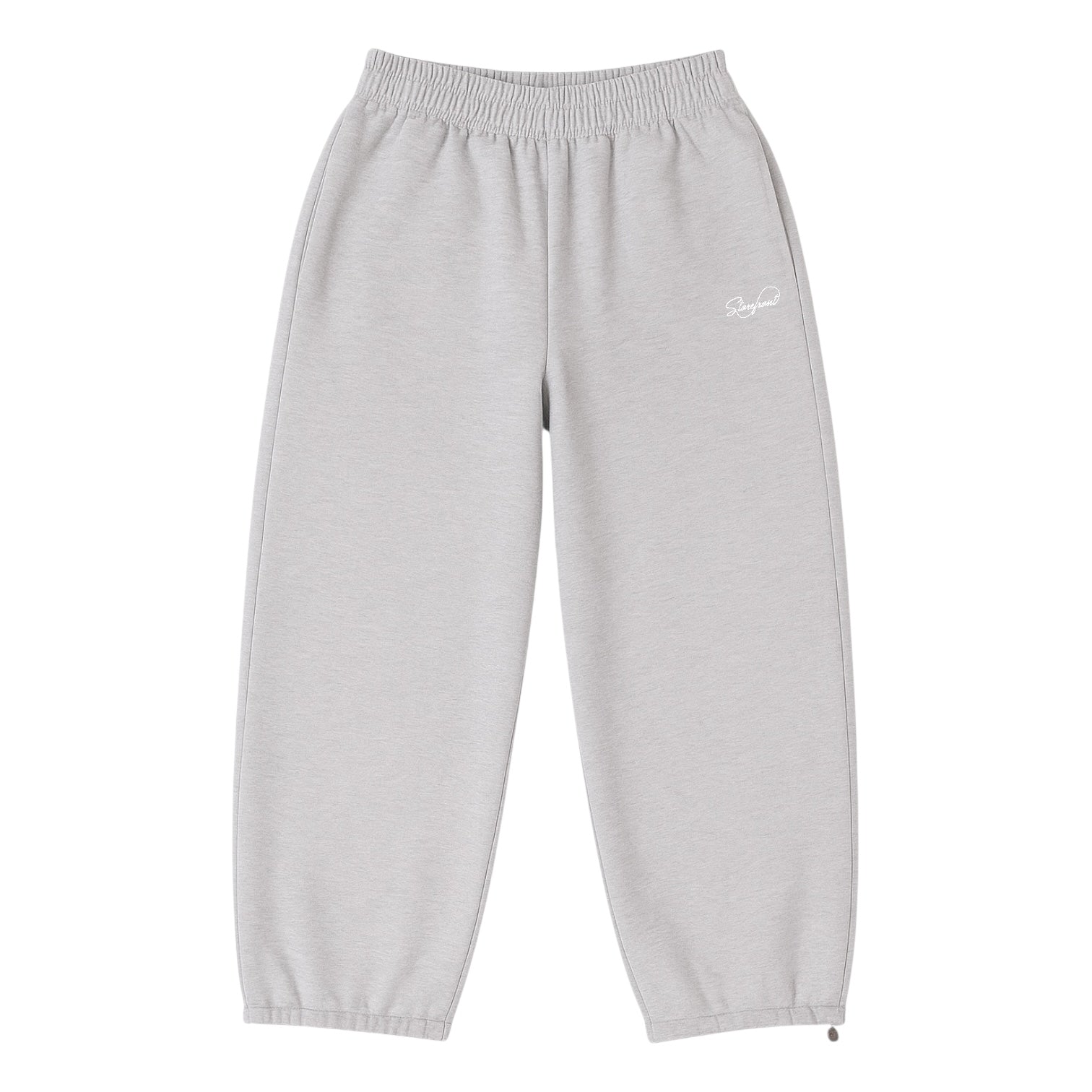 Mini-Script Open Cuff Joggers (Light Heather Grey)