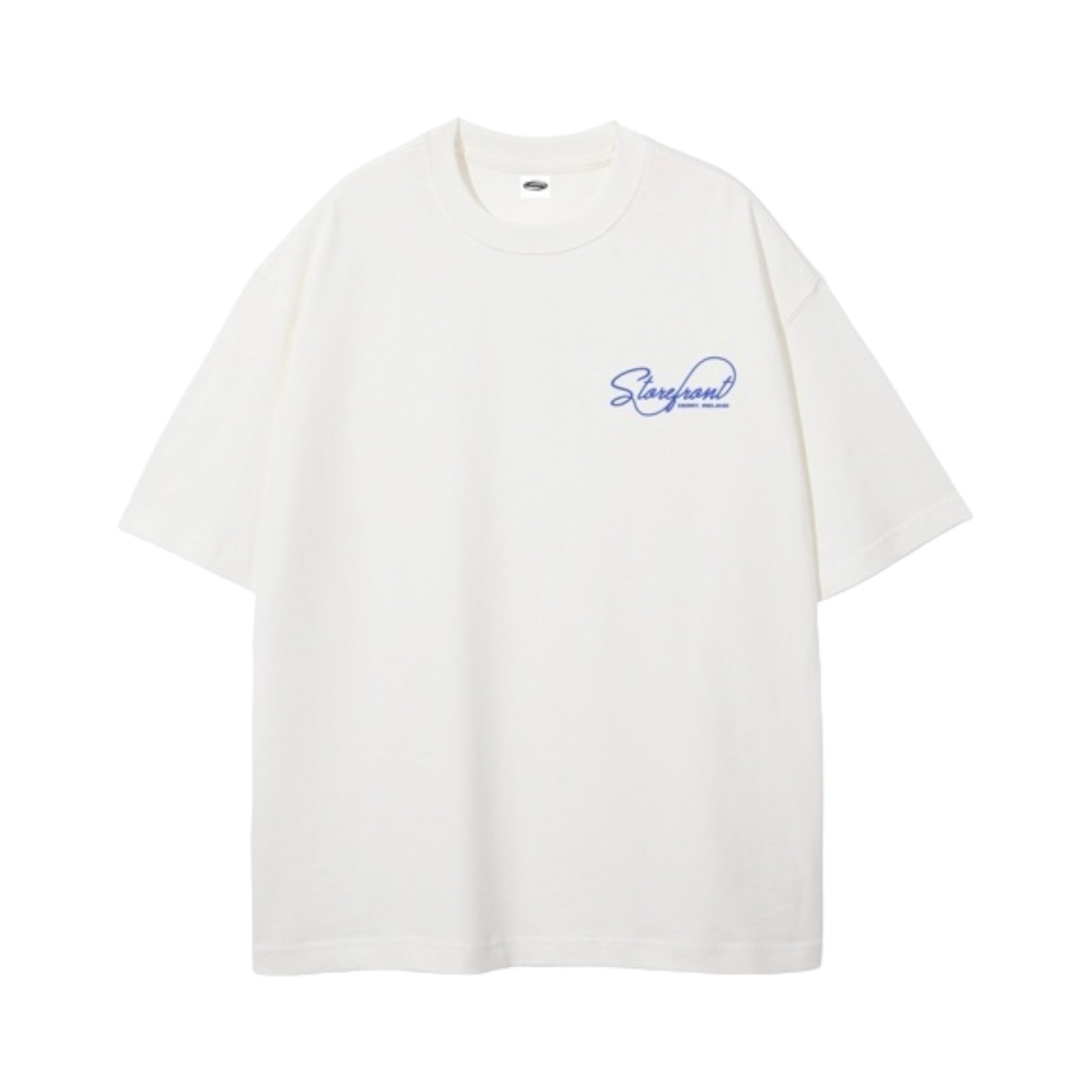 Script Logo Tee (White/Blue)