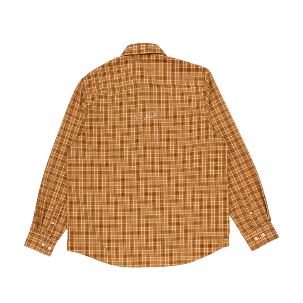 Script Poplin Flannel Shirt (Mustard)