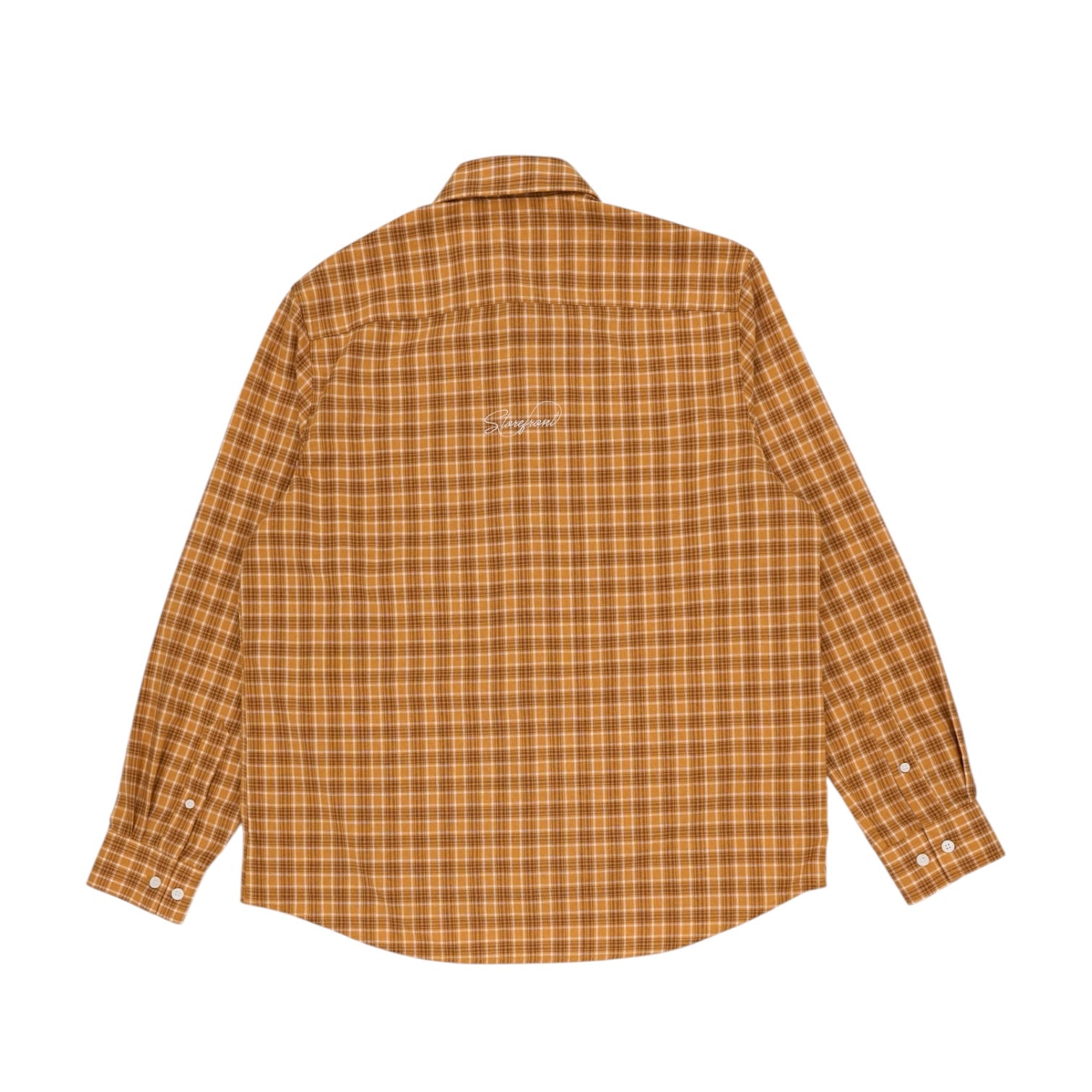 Script Poplin Flannel Shirt (Mustard)