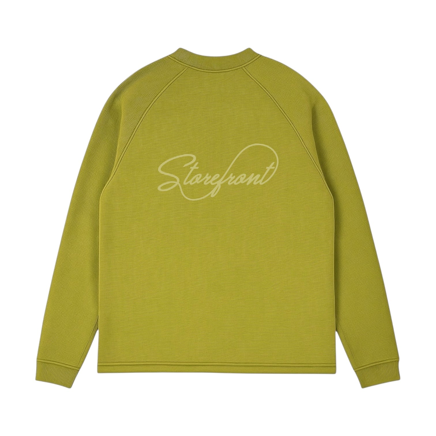 Script Waffle Longsleeve (Lime Green)