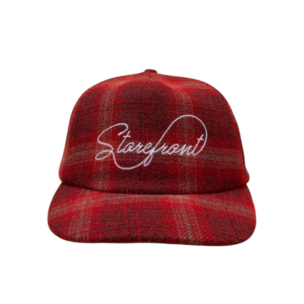 Plaid Script Cap (Red)