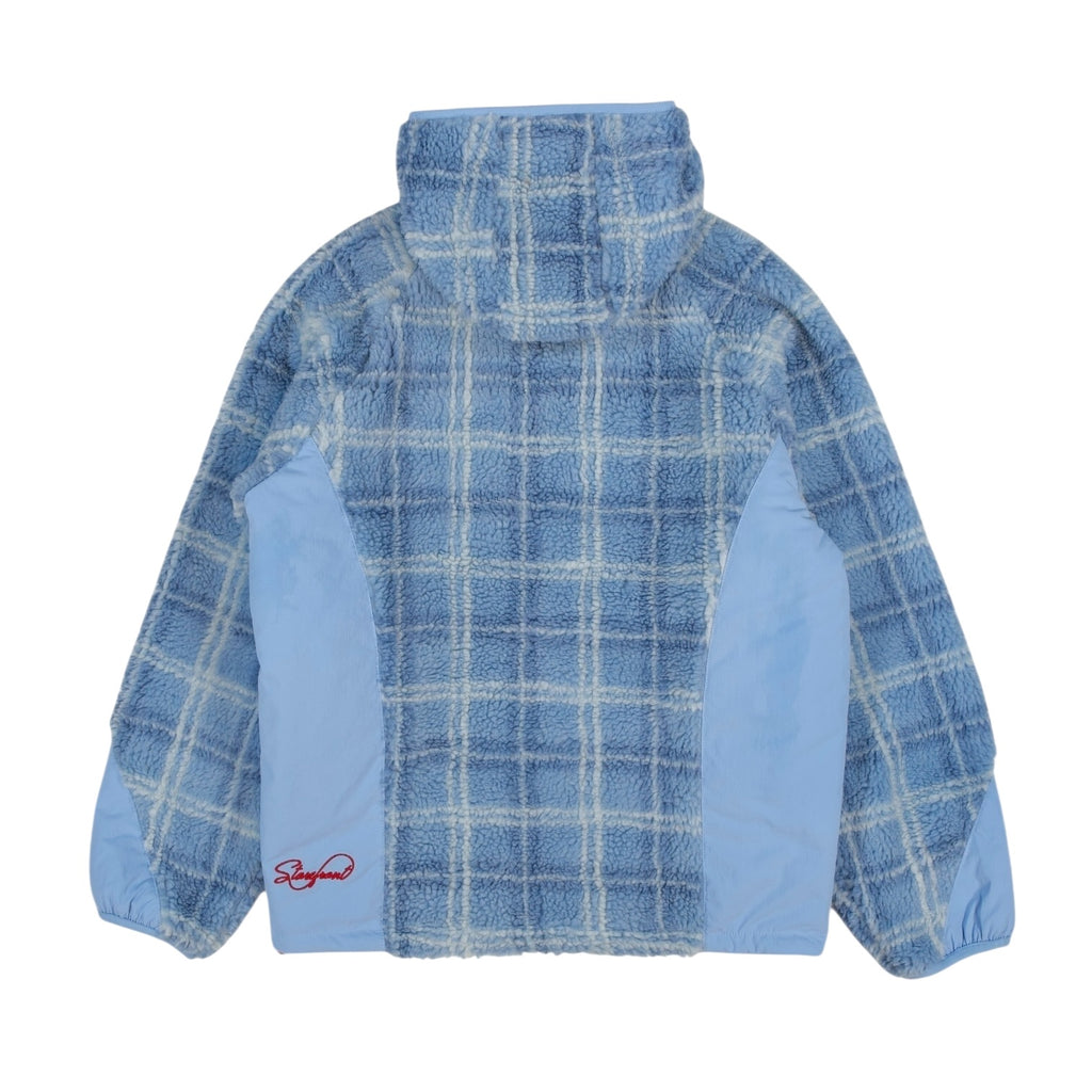Reversible Sherpa Jacket (Blue Plaid)