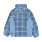 Reversible Sherpa Jacket (Blue Plaid)