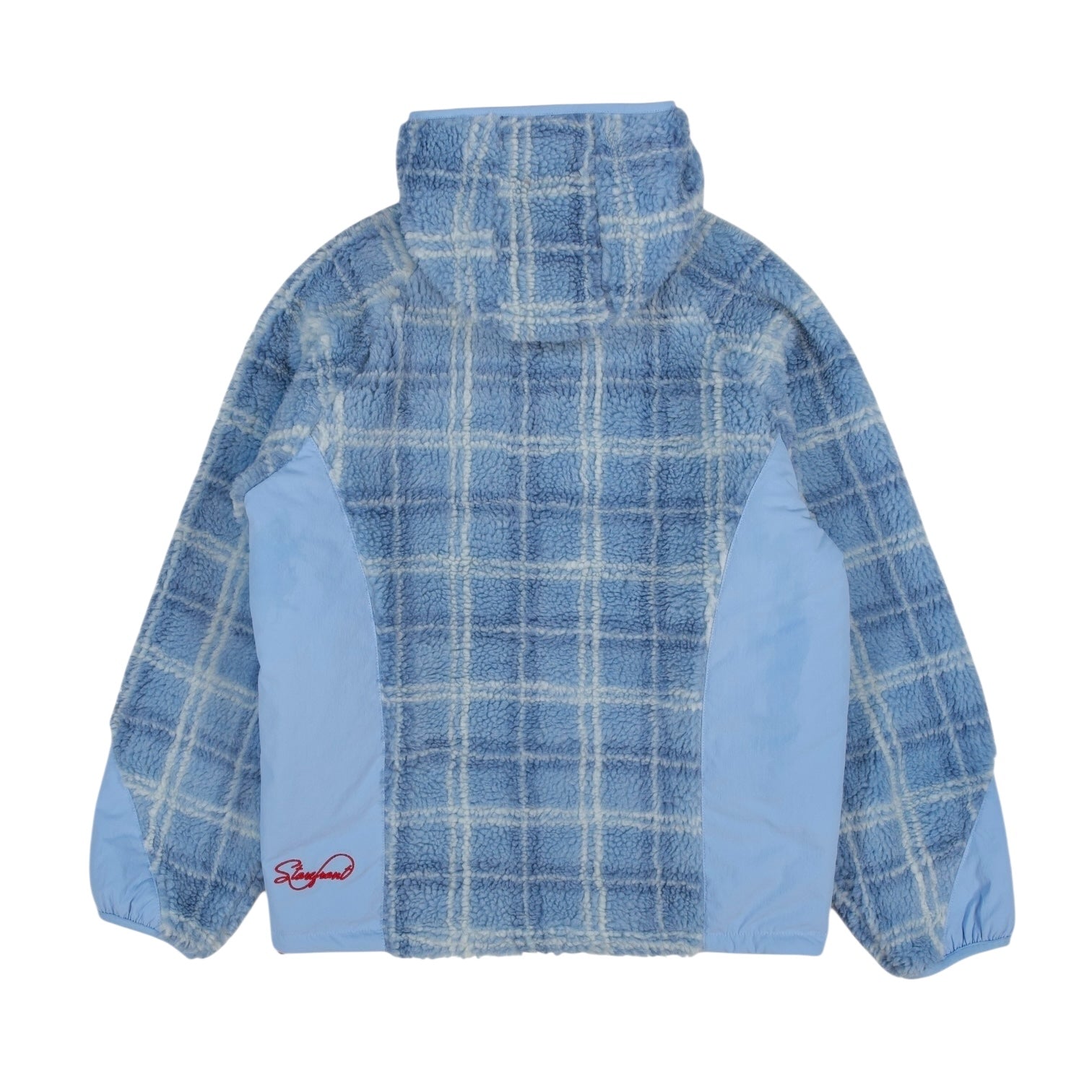 Reversible Sherpa Jacket (Blue Plaid)