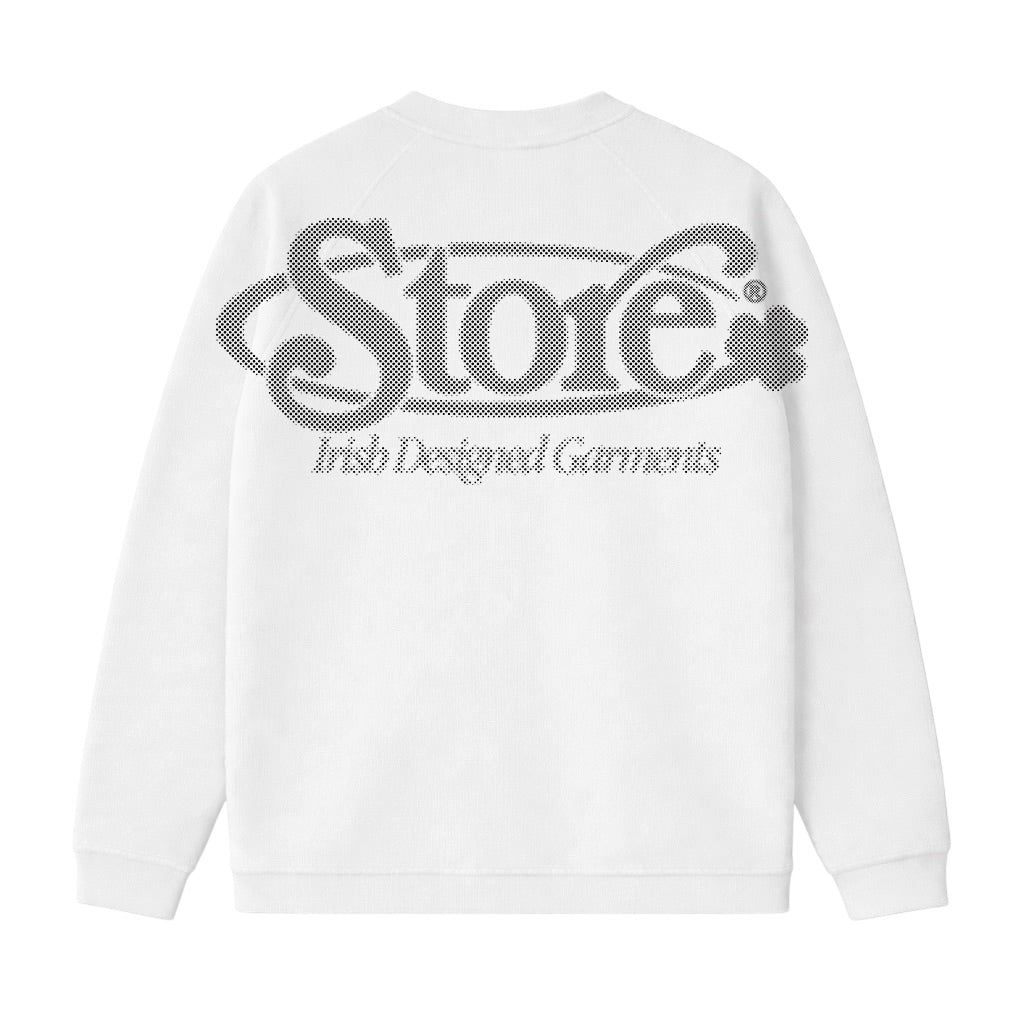 Three Leaf Halftone Waffle (White)