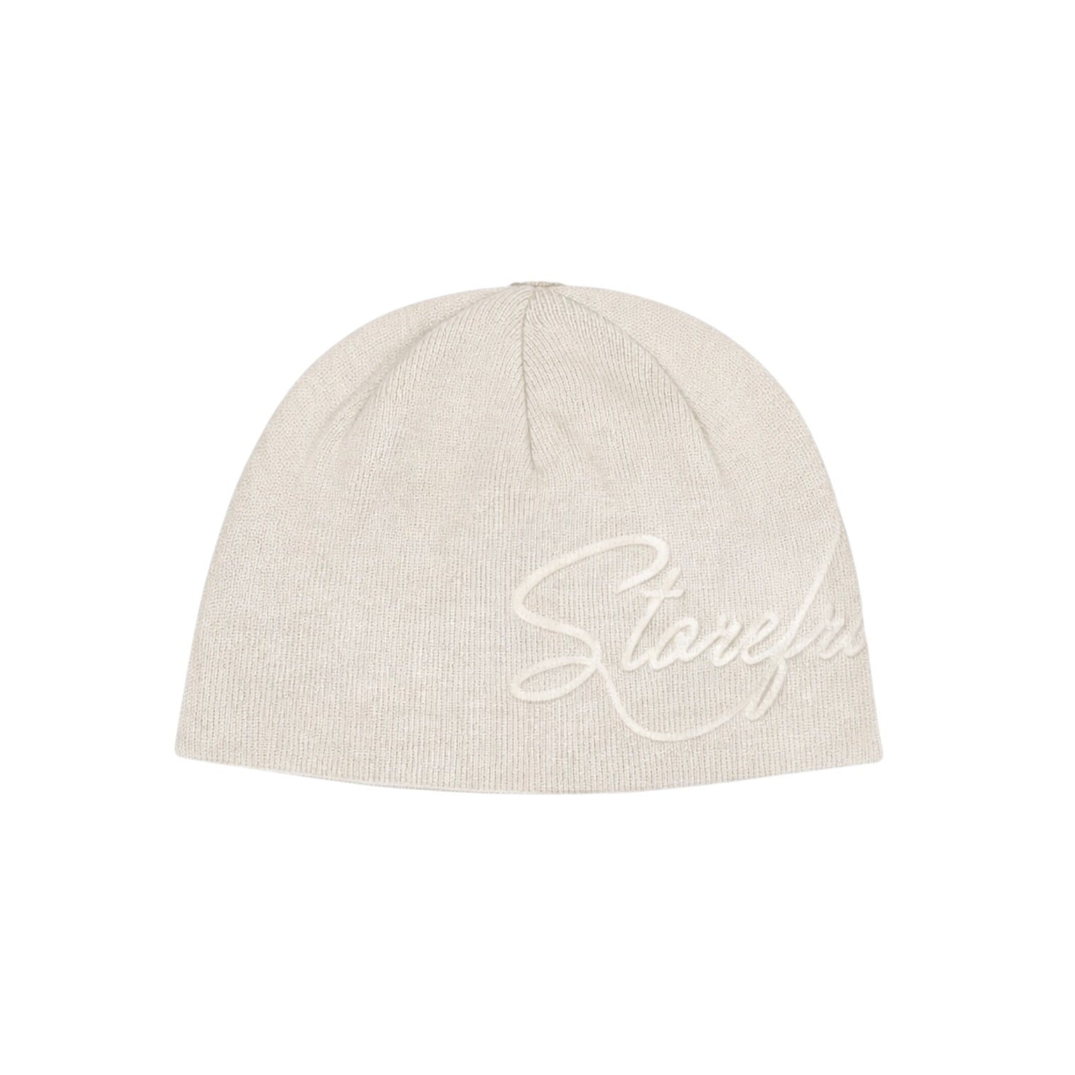 Script Embossed Beanie (Stone)
