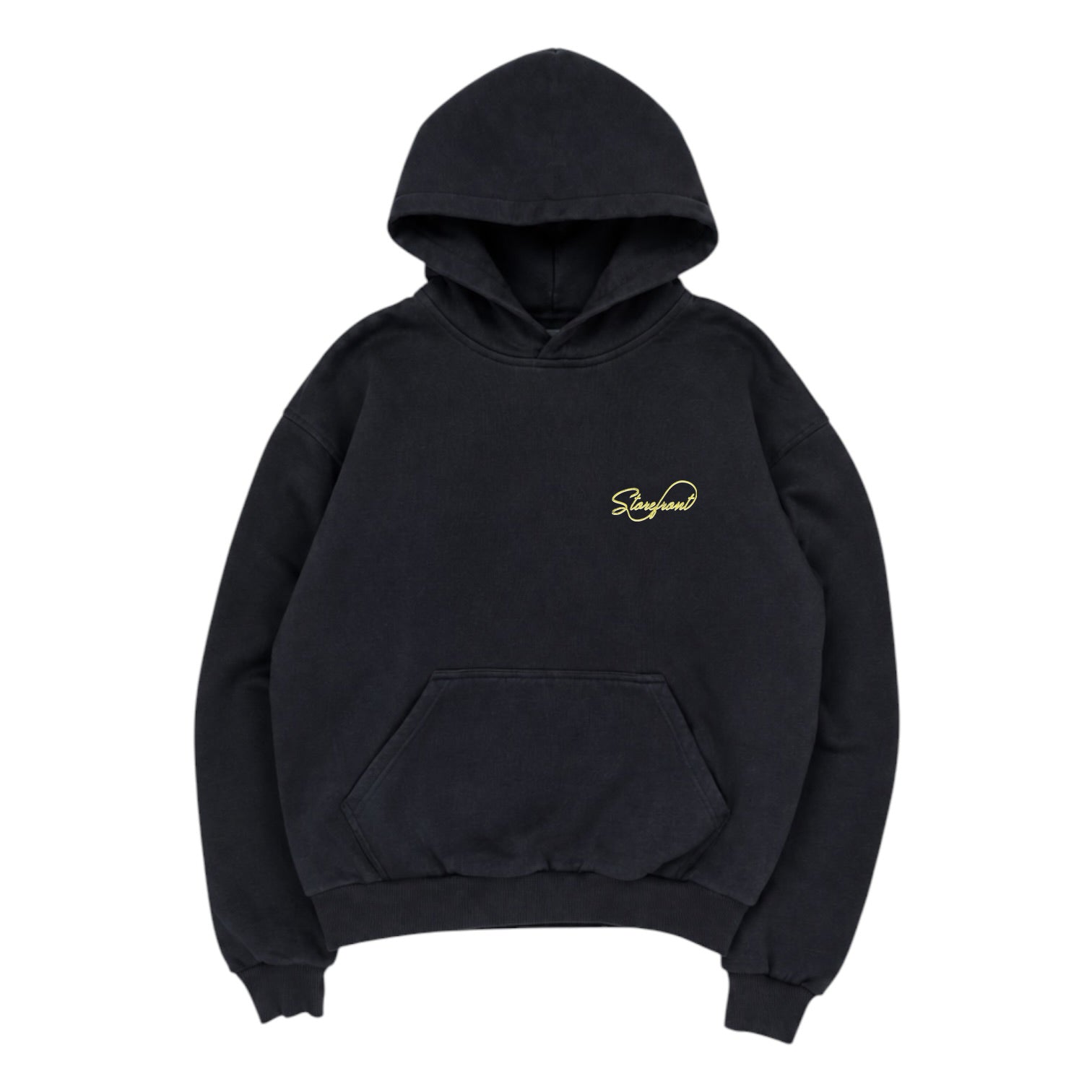 Vintage Script Hoodie (Washed Black)