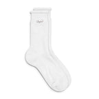 Script Slub Socks (White)
