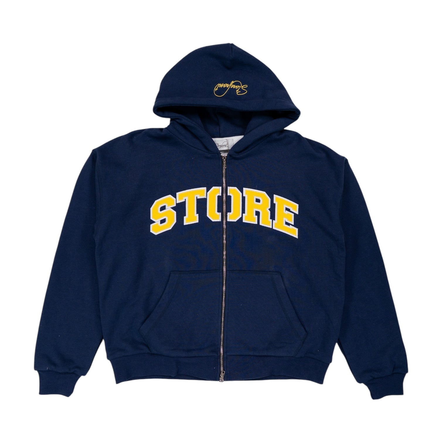 Store Waffle Lined Zip Up (Navy)