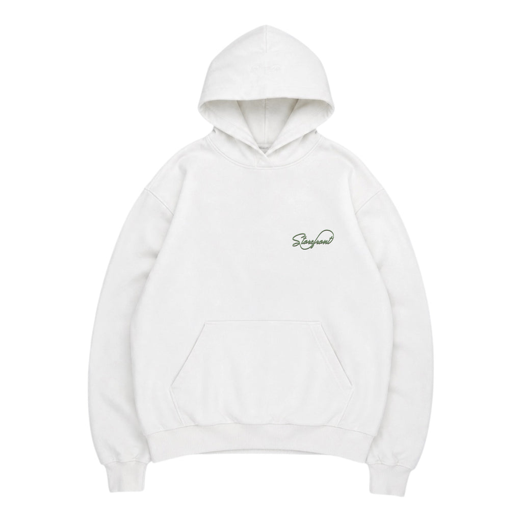 Vintage Script Hoodie (Washed White)