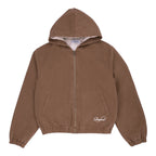 Duck Canvas Zip Up Hoodie (Washed Brown)