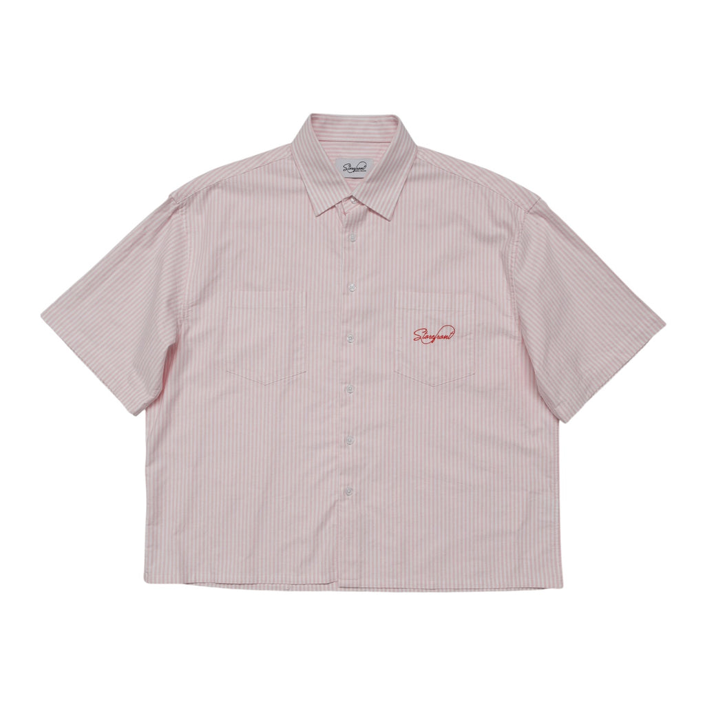 Striped Oxford Shirt (Pink)