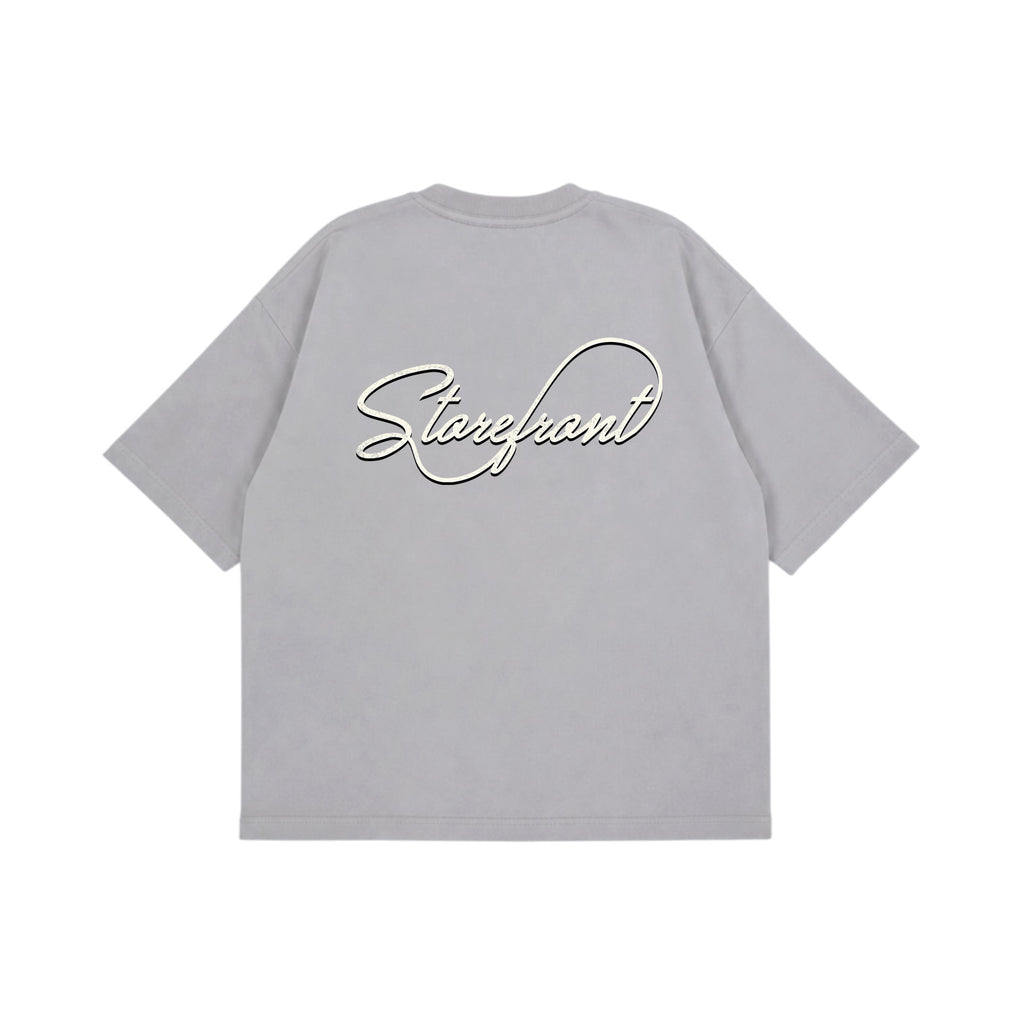 Vintage Script T-Shirt (Washed Grey)